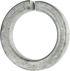 Value Collection - 2", 2.028" ID, 0.422" Thick Split Lock Washer - Grade 8 Spring Steel, Hot Dipped Galvanized Finish, 2.028" Min ID, 2.059" Max ID, 2.956" Max OD - Exact Tooling