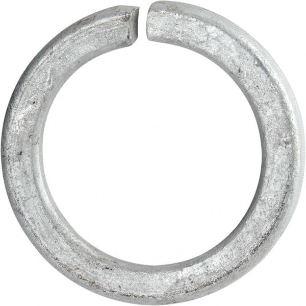 Value Collection - 2-1/2", 2.532" ID, 0.44" Thick Split Lock Washer - Grade 8 Spring Steel, Hot Dipped Galvanized Finish, 2.532" Min ID, 2.557" Max ID, 3.485" Max OD - Exact Tooling