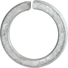 Value Collection - 2-1/2", 2.532" ID, 0.44" Thick Split Lock Washer - Grade 8 Spring Steel, Hot Dipped Galvanized Finish, 2.532" Min ID, 2.557" Max ID, 3.485" Max OD - Exact Tooling