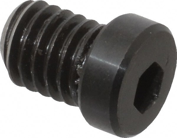 Mitee-Bite - 3/8-16, 1/2" Length, Carbon Steel, Black Oxide Finish, Cam Clamp Screw - 3/16" Drive, Use with Mitee-Bite Fixture Clamps - Exact Tooling