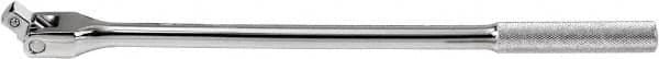 SK - 1/2" Drive Socket Flex Handle - 16" OAL, Chrome Finish - Exact Tooling