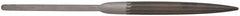 Grobet - 8-1/2" Needle Precision Swiss Pattern Half Round File - 15/32" Width Diam x 9/64" Thick, Handle - Exact Tooling