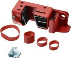 Master Lock - Polymer/Steel Tall & Wide Toggle Circuit Breaker Lockout - 120/240 Volt, 1 Padlock - Exact Tooling