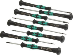 Wera - 8 Piece, 0.028 to 7/64" Hex Driver Set - Comes in Cardboard Box - Exact Tooling