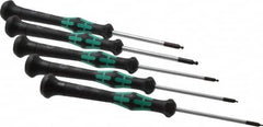Wera - 5 Piece, 1.3 to 3mm Ball End Hex Driver Set - Comes in Display Box - Exact Tooling