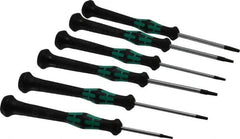 Wera - 6 Piece T6 to T15 Micro Handle Torx Driver Set - T6, T7, T8, T9, T10, T15 - Exact Tooling