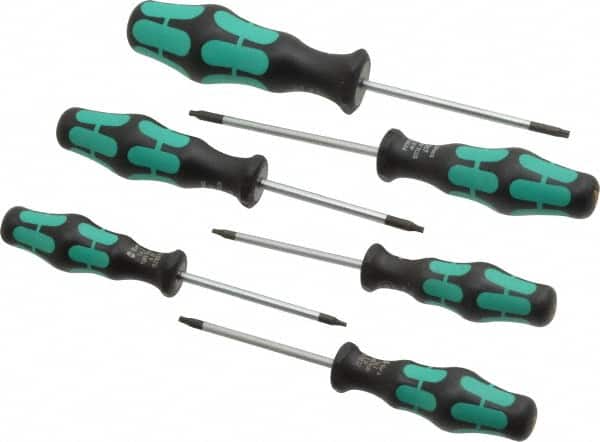 Wera - 6 Piece IP6 to IP15 Ergonomic Handle Torx Driver Set - IP6, IP7, IP8, IP9, IP10, IP15 - Exact Tooling