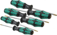 Wera - 6 Piece T8 to T30 Torx Driver Set - T8, T10, T15, T20, T25, T30 - Exact Tooling