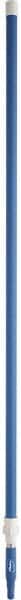 Vikan - 115 x 1-1/4" Aluminum Squeegee Handle - European Threaded Connection, Blue, Telescoping - Exact Tooling