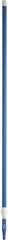 Vikan - 115 x 1-1/4" Aluminum Squeegee Handle - European Threaded Connection, Blue, Telescoping - Exact Tooling