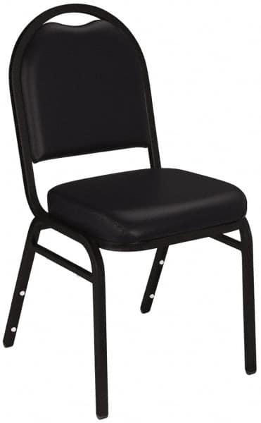 NPS - Vinyl Black Stacking Chair - Black Frame, 17 Inch Wide x 21 Inch Deep x 34 Inch High - Exact Tooling