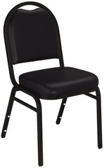NPS - Vinyl Black Stacking Chair - Black Frame, 17 Inch Wide x 21 Inch Deep x 34 Inch High - Exact Tooling