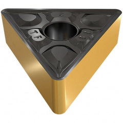 Iscar - TNMG331 TF Grade IC8250 Carbide Turning Insert - TiCN/Al2O3/TiN Finish, 60° Triangle, 3/8" Inscr Circle, 3/16" Thick, 1/64" Corner Radius - Exact Tooling