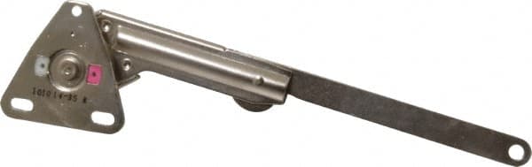 Sugatsune - 8-1/2" OAL x 7/8" Wide, 60 Lb/Inch Capacity, Adjustable Soft Down Stay - Right Side, 5mm Mounting Hole Diam, 100° Max Opening, Nickel Plated Steel & Zinc Alloy - Exact Tooling