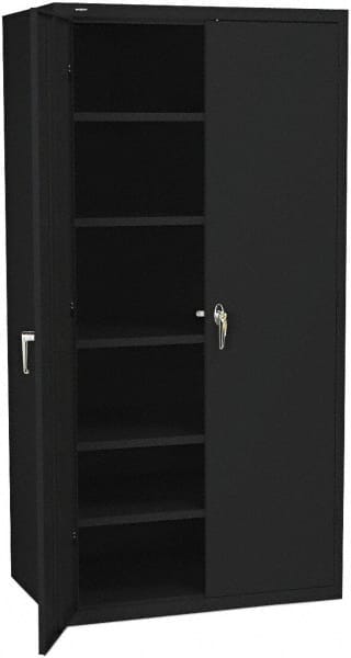 Hon - 5 Shelf Locking Storage Cabinet - Steel, 36" Wide x 18" Deep x 71-1/2" High - Exact Tooling