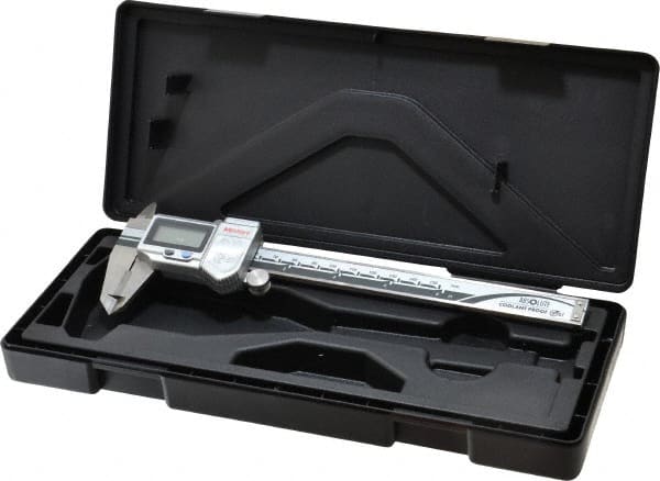 Mitutoyo - 0 to 150mm Range, 0.01mm Resolution, IP67 Electronic Caliper - 40mm Carbide-Tipped Jaws, 0.02mm Accuracy, SPC Output - Exact Tooling