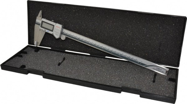Mitutoyo - 0 to 300mm Range, 0.01mm Resolution, IP67 Electronic Caliper - Stainless Steel with 64mm Stainless Steel Jaws, 0.03mm Accuracy, SPC Output - Exact Tooling