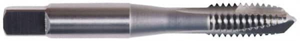 Kennametal - 7/16-20 UNF, 3 Flute, TiCN Finish, High Speed Steel Spiral Point Tap - Plug Chamfer, Right Hand Thread, 3-5/32" OAL, Series 2331 - Exact Tooling