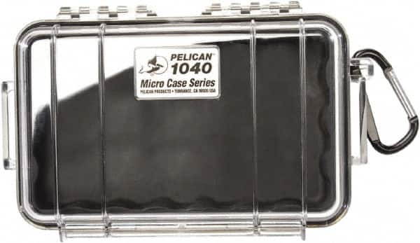 Pelican Products, Inc. - 5-1/16" Wide x 2-1/8" High, Clamshell Hard Case - Clear/Black, Polycarbonate - Exact Tooling