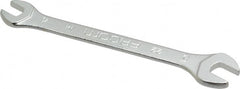 Facom - 4mm x 5mm Stubby Open End Wrench - 2-9/32" OAL, Double End, Satin Finish, 15° Head Angle - Exact Tooling
