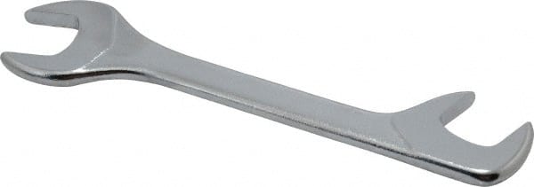 Facom - 17mm Stubby Extra Thin Open End Wrench - 5-33/64" OAL, Double End, Satin Finish, 15° & 75° Head Angle - Exact Tooling