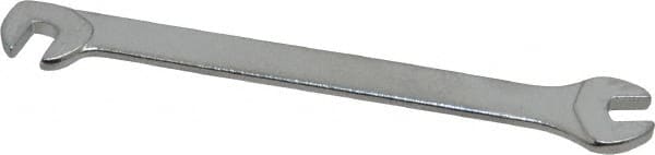 Facom - 3.20mm Stubby Extra Thin Open End Wrench - 2-3/4" OAL, Double End, Satin Finish, 15° & 75° Head Angle - Exact Tooling