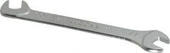 Facom - 5.50mm Stubby Extra Thin Open End Wrench - 2-61/64" OAL, Double End, Satin Finish, 15° & 75° Head Angle - Exact Tooling