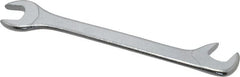 Facom - 7mm Stubby Extra Thin Open End Wrench - 3-9/64" OAL, Double End, Satin Finish, 15° & 75° Head Angle - Exact Tooling