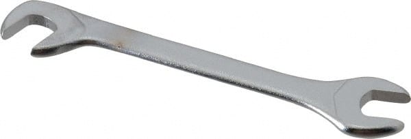 Facom - 8mm Stubby Extra Thin Open End Wrench - 3-35/64" OAL, Double End, Satin Finish, 15° & 75° Head Angle - Exact Tooling