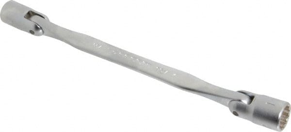 Facom - 16 x 17", 12 Point, Satin Chrome Coated, Double Flex-End Socket Wrench - 11-1/32" OAL, 35mm Head Thickness - Exact Tooling