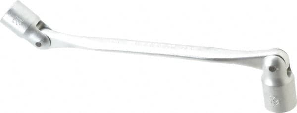 Facom - 5/8", 12 Point, Satin Chrome Coated, Double Flex-End Socket Wrench - 11-17/64" OAL, 36mm Head Thickness - Exact Tooling