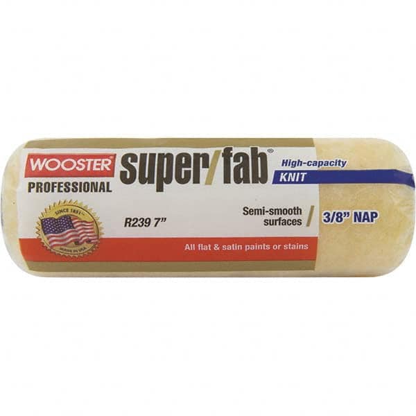 Wooster Brush - 3/8" Nap, 7" Wide Paint Roller - Medium Texture, Synthetic Knit - Exact Tooling