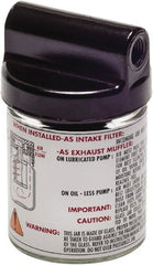 Gast - 8 oz Air Compressor Filter/Muffler Assembly - 3 Piece, Use with Gast 0523 Rotary Vane Units - Exact Tooling