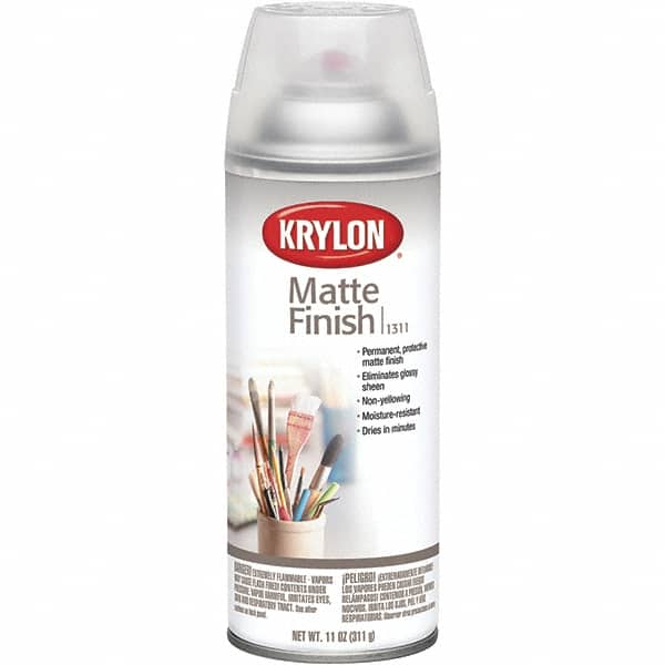 Krylon - Clear, Matte, Acrylic Enamel Spray Paint - 15 to 20 Sq Ft per Can, 16 oz Container - Exact Tooling