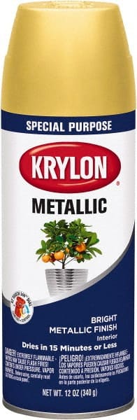 Krylon - Gold, Metallic, Aerosol Spray Paint - Exact Tooling