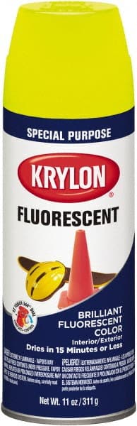Krylon - Yellow, Fluorescent, Aerosol Spray Paint - Exact Tooling