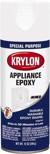 Krylon - Appliance White, Gloss, Epoxy Spray Paint - Exact Tooling