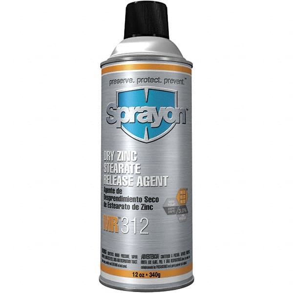 Sprayon - 16 Ounce Aerosol Can, White, General Purpose Mold Release - Zinc Stearate Composition - Exact Tooling