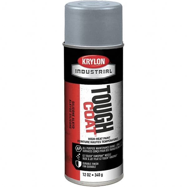 Sprayon - High Temp Aluminum (Color), Metallic, Acrylic Enamel Spray Paint - 15 to 20 Sq Ft per Can, 16 oz Container - Exact Tooling