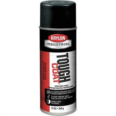 Sprayon - High Temp Black, 12 Ounce Net Fill, Metallic, Acrylic Enamel Spray Paint - 15 to 20 Sq. Ft. per Can, 12 Ounce Container - Exact Tooling