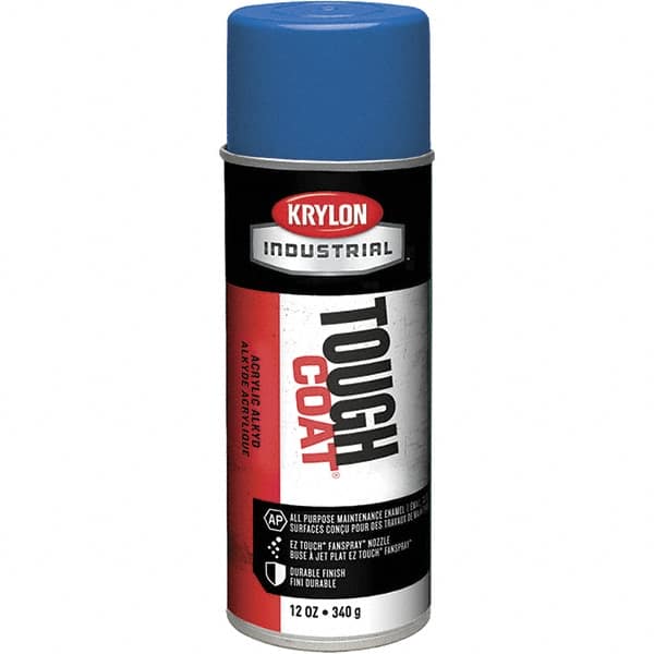 Krylon - Blue (Ford), 12 oz Net Fill, High Gloss, Enamel Spray Paint - 20 to 25 Sq Ft per Can, 16 oz Container, Use on Conduits, Ducts, Electrical Equipment, Machinery, Metal, Motors, Pipelines & Marking Areas, Railings, Steel Bars, Tool Boxes, Tools - Exact Tooling