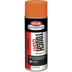 Krylon - Orange, Fluorescent, Acrylic Enamel Spray Paint - 15 to 20 Sq Ft per Can, 12 oz Container - Exact Tooling