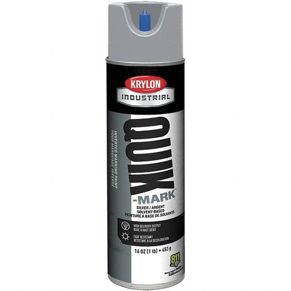 Krylon - 20 fl oz Gray Marking Paint - 50 to 60 Sq Ft Coverage, Solvent-Based Formula - Exact Tooling
