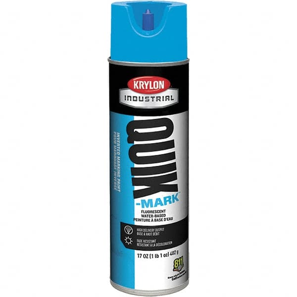 Krylon - 20 fl oz Blue Marking Paint - 50 to 60 Sq Ft Coverage, Water-Based Formula - Exact Tooling