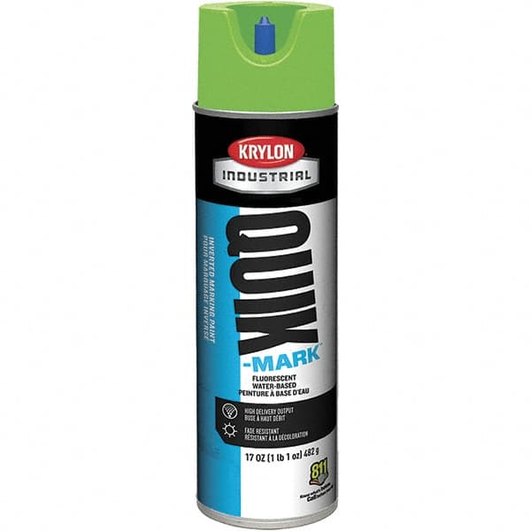 Krylon - 20 fl oz Green Marking Paint - 50 to 60 Sq Ft Coverage, Water-Based Formula - Exact Tooling