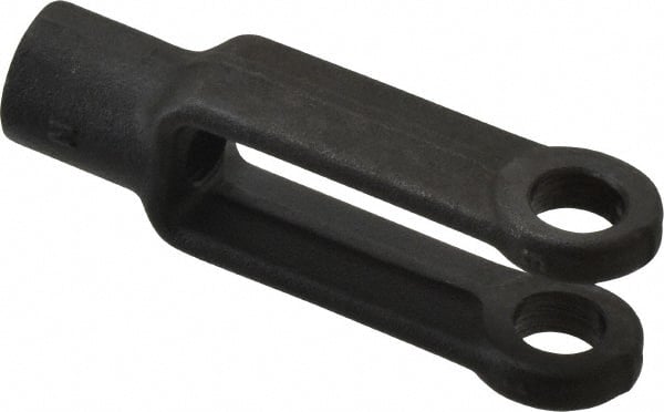 Gibraltar - 7/16-20 Thread, 1" Yoke Width, Carbon Steel, Tapped Yoke - 7/16" Hole Diam, 1-7/8" Hole Center to Neck, 13/16" Yoke Arm Height, 23/32" Neck Diam, 1" Neck Length, 2-7/8" OAL - Exact Tooling