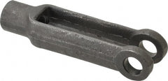 Gibraltar - 5/8-18 Thread, 1-3/8" Yoke Width, Carbon Steel, Tapped Yoke - 5/8" Hole Diam, 3-11/16" Hole Center to Neck, 1-3/16" Yoke Arm Height, 1-1/16" Neck Diam, 1-1/4" Neck Length, 4-15/16" OAL - Exact Tooling