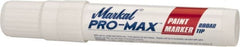 Markal - White Paint Marker - Broad Tip, Alcohol Base Ink - Exact Tooling