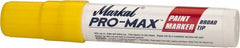 Markal - Yellow Paint Marker - Broad Tip, Alcohol Base Ink - Exact Tooling