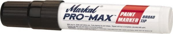 Markal - Black Paint Marker - Broad Tip, Alcohol Base Ink - Exact Tooling